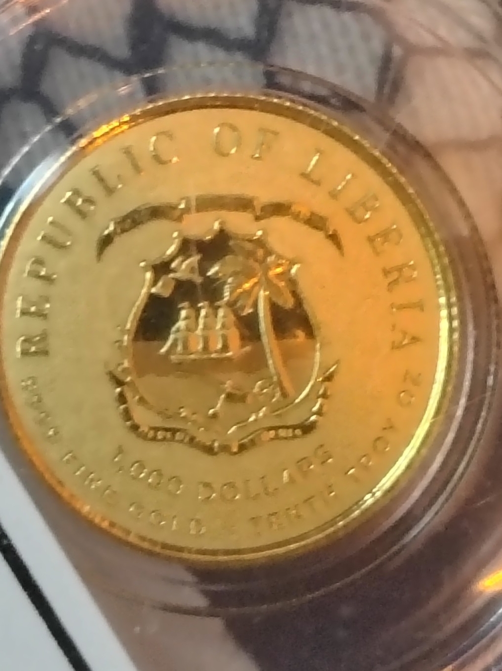 π±π·βοΈ1/10th OZ. Gold Liberian CoinβοΈπ±π· - Picture 2 of 2